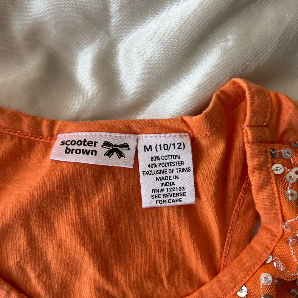 Orange Sequin Tank Top - Picture 5 of 5